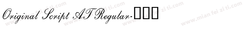 Original Script AT Regular字体转换